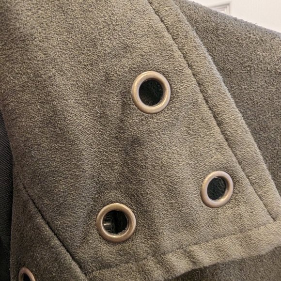 Supply & Demand Faux Suede Army Green Moto Jacket - Picture 5 of 6